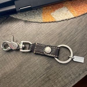 Coach brand key chain - brown leather